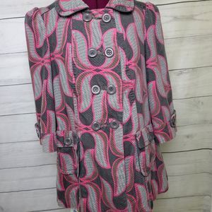 Elevenses x Anthropologie Lotus Leaf Peacoat Size 10